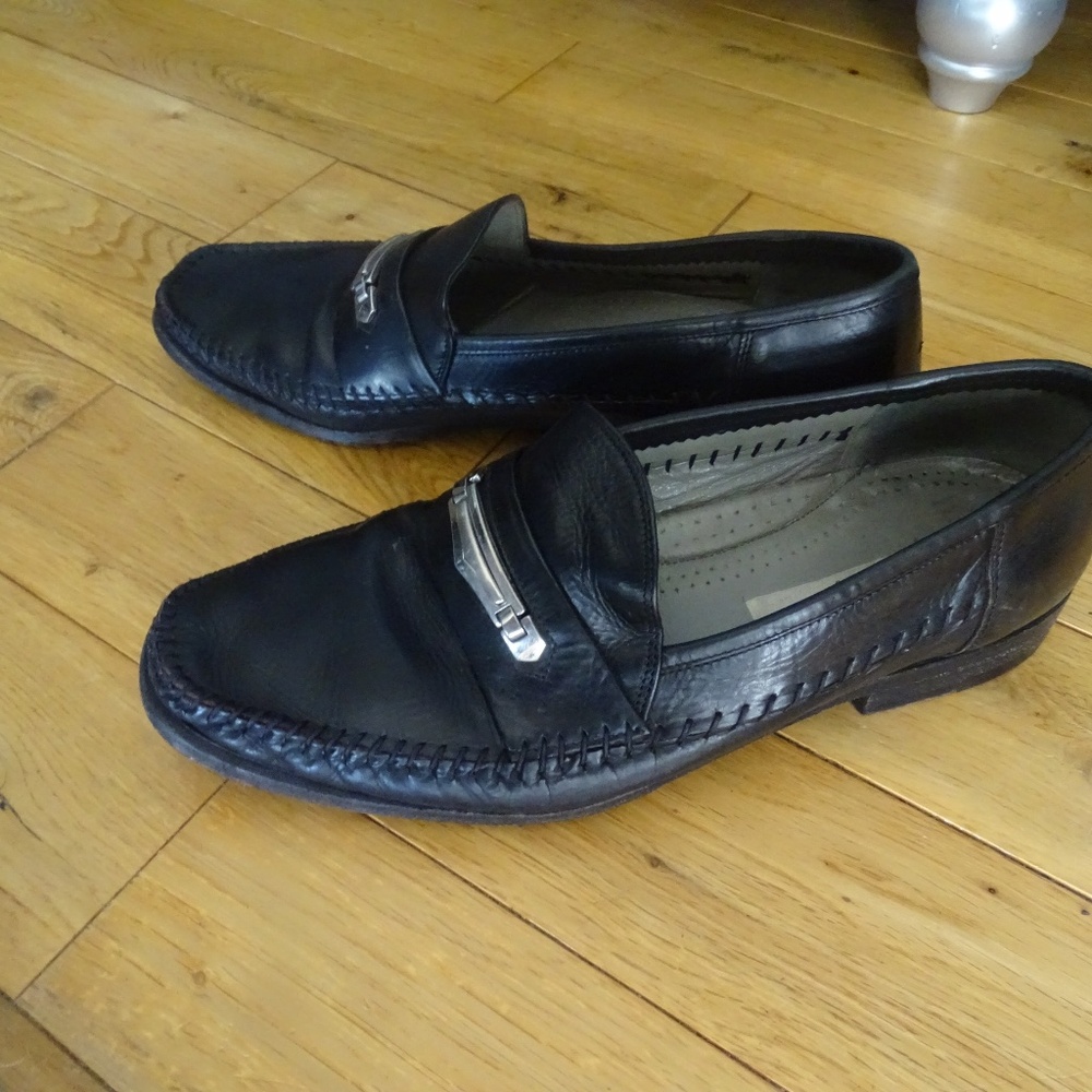 MENS LORENZO BANFI LEATHER LOAFERS